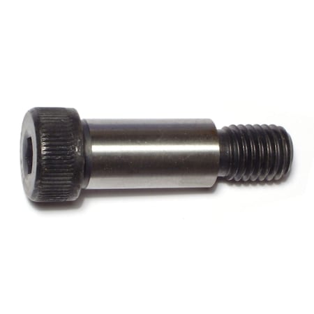 Midwest Fastener Shoulder Screw, 11 (Coarse) Thr Sz, 5/8 in Thr Lg, 1-1/2 in Shoulder Lg, Steel, 2 PK 71631